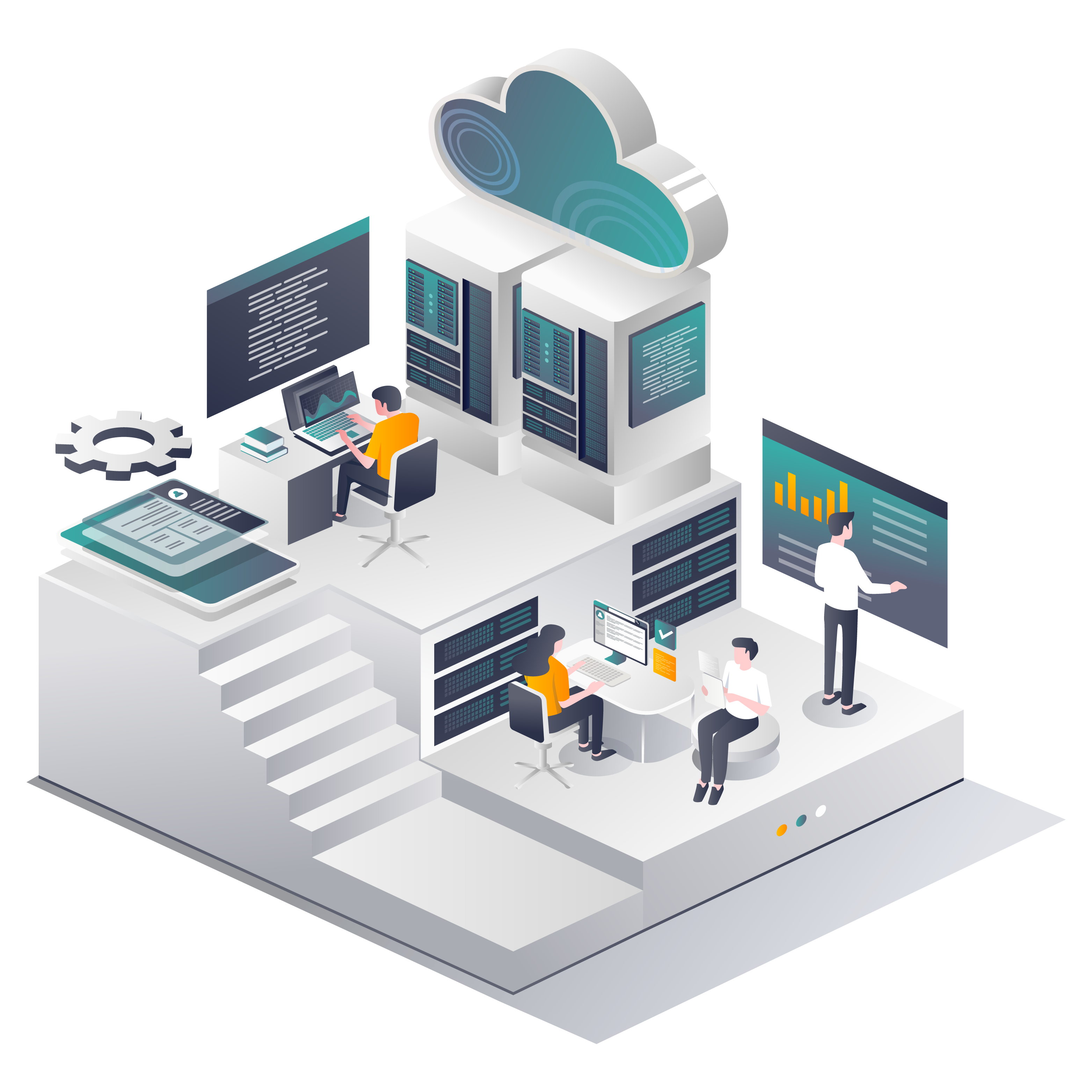 Isometric office illustration